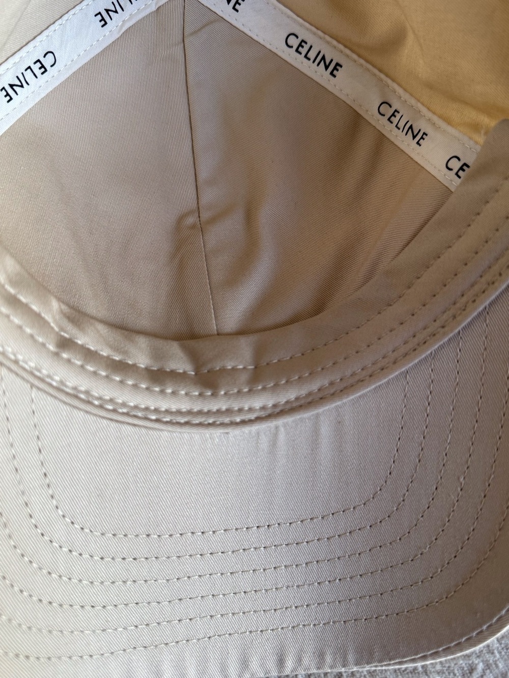 Fashion Beige / Khaki Baseball Cap Hat with Embroidered Logo - Picture 4 of 6
